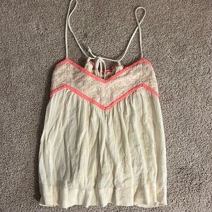 Tan tank top with sting straps